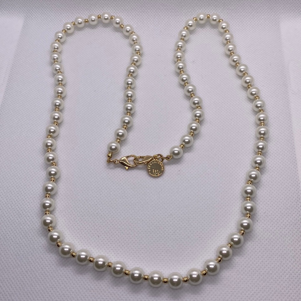 Liz Claiborne faux pearl and gold tone beads